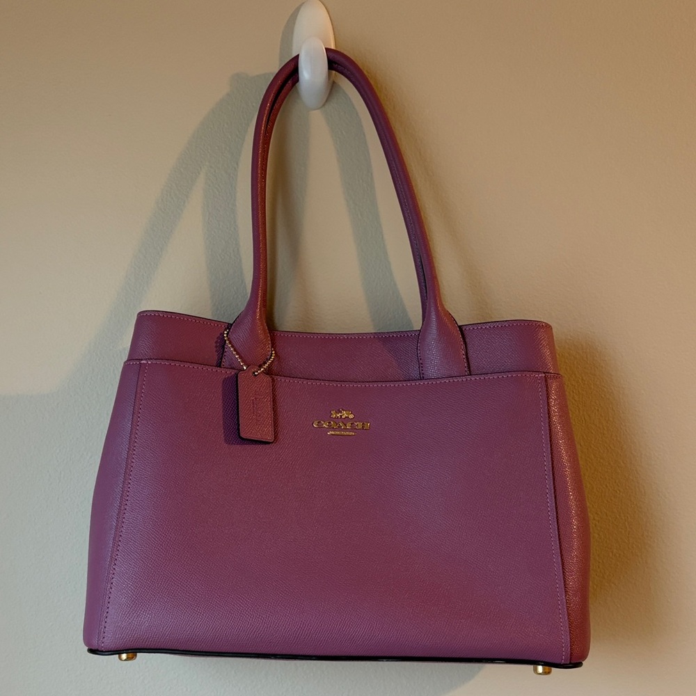 Coach Lilac Leather Tote Bag